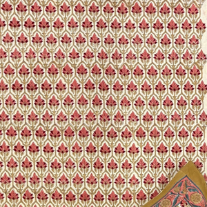 Jaipur Hand Block Printed Floral <b>King</b> <b>Size</b> Flat Bed <b>Sheet</b> 100% Cotton Classic Style Soft Skin Friendly Durable Eco-Friendly - Product Image 3