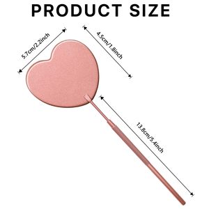 Miroir à cils adorable en forme de cœur, détachable, professionnel, en acier inoxydable de haute qualité, 2,2 pouces - Product Image 2
