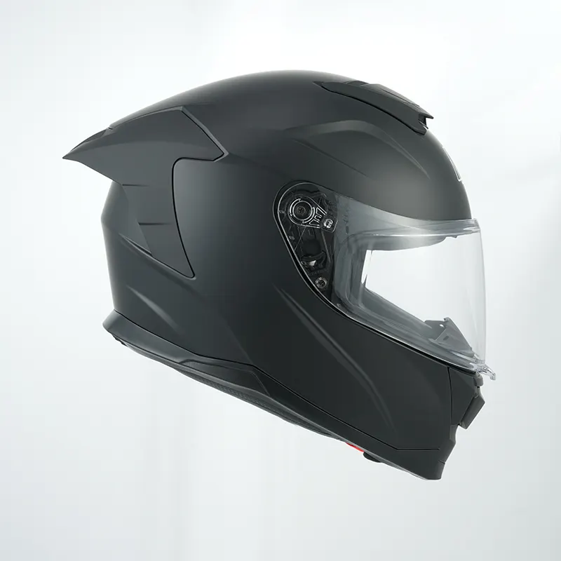 ABS single visor motorcycle helmet with big spoiler