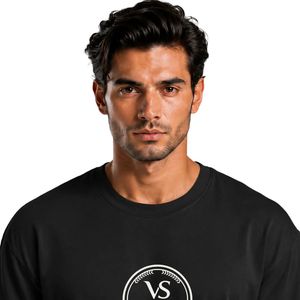 T-shirt de sport pour homme, noir, Essential Flow, léger, respirant, col rond, manches courtes, fitness, gym, entraînement, vêtements de sport - Product Image 4