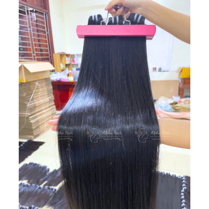Durable caliente 16 pulgadas Color Natural Premium espejo hueso extensiones de cabello liso cabello virgen pelucas de cabello brasileño para mujeres negras - Product Image 6