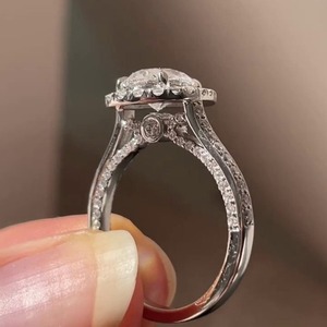 Elegant Design Pear Cut Lab Diamond Halo Pave Ring with IGI Certified & VVS Clarity in 14K Yellow Gold Diamond Ring for Women's - Product Image 2