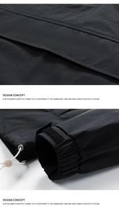 Premium Quality Waterproof Zipper Unisex Hooded Reversible Eco-Friendly <b>Rain</b> <b>Jacket</b> Custom Windbreaker Wholesale Outdoor Use - Product Image 6