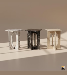 Mesa de Centro de Mármol Moderna de Alta Calidad, Diseño Minimalista, Muebles Hechos a Mano para Sala de Estar - Product Image 2