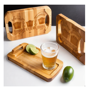 Plateau de service en bois d'acacia le plus vendu, table basse décorative pour salon, hôtel, restaurant, pour Noël - Product Image 4