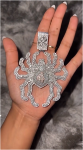 Oferta Especial: Joyería Hip Hop de Plata Esterlina 925 al por Mayor de Fábrica, Colgante de Araña con Moissanita que Pasa el Test de Diamante - Product Image 4