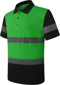 เสื้อยืดแขนสั้นแบบสะท้อนแสง OEM สำหรับงานความปลอดภัย แห้งเร็ว เสื้อโปโลสะท้อนแสงสำหรับงานฤดูร้อน เสื้อโปโลเพื่อความปลอดภัยสำหรับทำงาน - Product Image 4