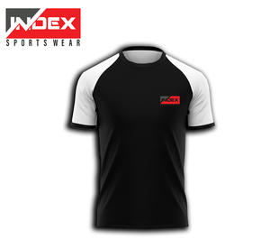Camiseta de Manga Raglán para Hombre INDEX, Color Naranja y Blanco Sólido, Cuello Redondo, Secado Rápido, Estilo Deportivo, Corte Regular - Product Image 5