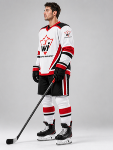 Tenue de hockey sur glace, kit d'équipe entièrement sublimé, maillot et pantalon de qualité supérieure, tissu durable et respirant pour jeunes et adultes - Product Image 2