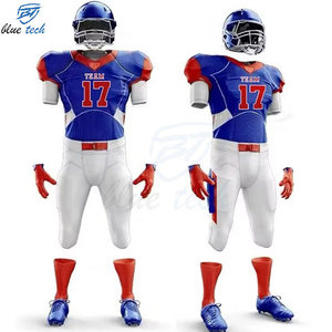 Men Custom American Football Uniform Sublimated Printed Short Football Jersey Pants Team Sportswear Custom Team Name Number OEM - Product Image 4