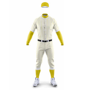 <b>Baseball</b> & Softball Uniform Breathable Button Up Long Sleeve Jersey with Pants Multi Pockets Design <b>Baseball</b> Uniform Kits - Product Image 2