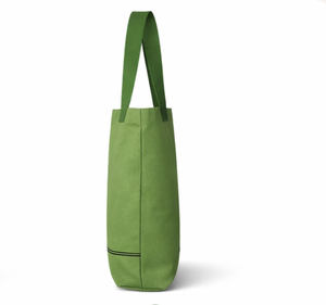 Sac fourre-tout en coton vert imprimé, uni, teint, écologique, résistant à l'eau - Product Image 6