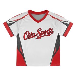 Unisex White Red Sublimated Lacrosse Jersey Lightweight <b>Polyester</b> Reversible Sports <b>Shirt</b> Match Team Performance Clothing - Product Image 1