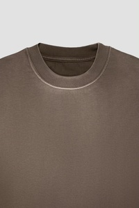 HSI Oversized <b>Black</b> Plain Front O-Neck <b>Short</b> <b>Sleeve</b> Boxy <b>Shirts</b> Wholesale Casual Wear <b>Men</b> Eco-Friendly Breathable 100% Cotton - Product Image 4