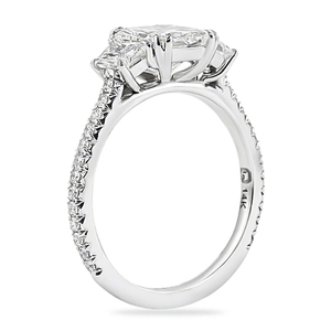 Bague enveloppante élégante avec diamant de laboratoire taille coussin de 4 carats certifié IGI – Collection de bagues en diamant - Product Image 5