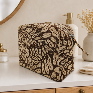 Custom Printed Laminated Natural Jute Cosmetic <b>Makeup</b> Pouch Zipper Travel Toiletry Bags Wholesale OEM ODM Private Label Exporter - Product Image 6