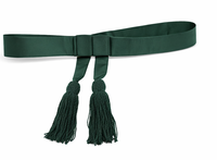 Ceinture de cérémonie formelle Piper Green de qualité supérieure, style classique avec pompons