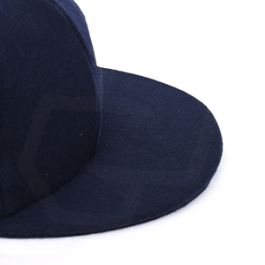 Gorra de Béisbol de Fieltro Azul Marino, Gorro Unisex Casual de Invierno con Múltiples Paneles, Gorro de Algodón Ajustable de Color Sólido para Adultos, Moda Unisex de Primavera - Product Image 4
