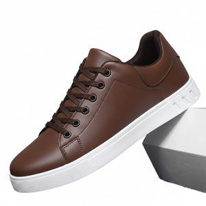 Nouvelles Chaussures Décontractées pour Hommes du Fabricant – Marron, Noir, Cuir Léger, Lacets, Tissu Coton – Printemps, Été, Automne, Hiver – Soutien de la Voûte Plantaire - Product Image 3