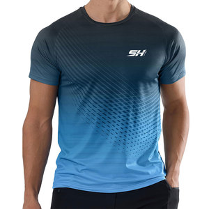 T-shirt pour homme personnalisé, tissu respirant et extensible, performance sportive, gym, fitness, course à pied, prix de gros, t-shirt pour homme - Product Image 1