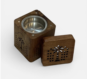 Quemador de Incienso de Madera Hecho a Mano, Difusor Aromático de Sándalo con Diseño de Palmera, Uso Durante Todo el Año - Product Image 1