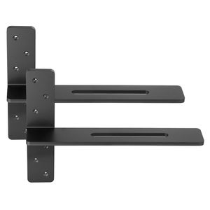 2 Pezzi Staffe a T in Acciaio Solido per Carichi Pesanti, Capacità 200 libbre/90 kg, 16x2.89x12 - Product Image 1