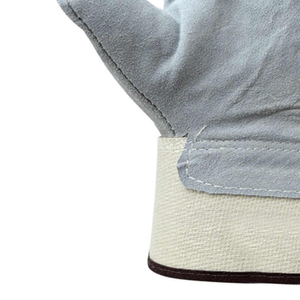 Guantes de Trabajo Canadienses con Palma de Cuero Dividido y Dorso de Lona, Guantes Reforzados con Doble Palma de Piel de Vacuno - Product Image 5