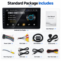 HANTUE Autoradio Android 9 pouces 1280x720 TS7 4 cœurs 4 Go de RAM avec aide au recul CarPlay sans fil Autoradio Android 9 pouces