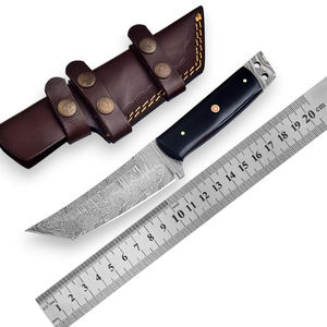 Couteau de chasse à lame fixe en acier inoxydable, bord dentelé, manche en micarta, qualité industrielle, à prix avantageux - Product Image 2