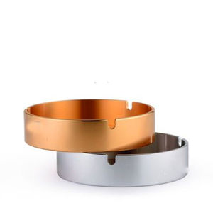 Ensemble de 2 cendriers ronds en métal multicolores, faits à la main, accessoires pour fumeurs, cendrier à cigares, prix de gros - Product Image 1