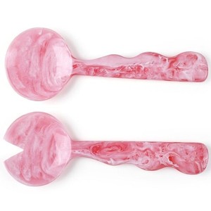 Juego de Ensaladera Pequeña de Resina India, 2 Piezas, Hechas a Mano, para Cocina y Restaurante, Juego de Cubiertos para Servir Ensaladas - Product Image 2
