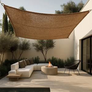 Rustic Eco Friendly Coconut Coir Sun Shade <b>Canopy</b> Breathable Natural Fiber Shade <b>Sail</b> for Glamping Resort Cafe - Product Image 2