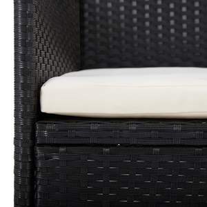 Set da pranzo Patio nero da 7 pezzi con cuscini per mobili da esterno - Product Image 6