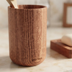 Cuillère à café et à sel de bain en bois écologique au design classique gravé sur mesure avec une capacité de 20 ml, fabricant OEM à marque privée - Product Image 2
