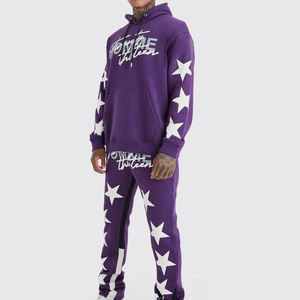 Ensemble jogging et sweat à capuche épais pour homme, style vintage délavé, coupe oversize, streetwear, survêtement décontracté, tenue urbaine - Product Image 5