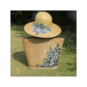 Sac fourre-tout en paille personnalisé avec logo, sac de plage fait main en provenance d'une usine vietnamienne, écologique et idéal pour l'été - Product Image 1