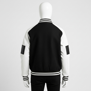 เสื้อแจ็คเก็ตวาร์ซิตี้สตรีทแวร์ฤดูหนาวไซส์ใหญ่พิเศษสำหรับผู้ชายปี 2026 ทำจากผ้าขนสัตว์ 100% คุณภาพพรีเมียม พร้อมปักลายทีมกีฬาแบบเชนิลล์ - Product Image 3