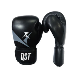 Gants d'entraînement de boxe noirs de haute qualité en cuir PU respirant antidérapant avec fermeture auto-agrippante pour MMA, kickboxing et gym, légers - Product Image 4