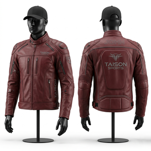 <b>Mens</b> 1 2mm Cowhide Leather Motorbike <b>Jacket</b> 950 GSM Blue Black <b>White</b> Panel Design Custom Logo <b>Men's</b> <b>Jackets</b> - Product Image 3