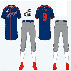 Personalized Adults <b>Baseball</b> Uniform Set Plus Size Sportswear 100% Polyester Breathable Quick Dry Custom Team Name Logo Printing - Product Image 1