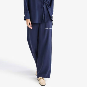 กางเกงวอร์มขาบานปักโลโก้ตามสั่ง สำหรับผู้ชาย ผู้หญิง และทุกเพศทุกวัย กางเกงจ็อกเกอร์ลำลอง ผ้าฝ้ายฟลีซเนื้อหนา ระบายอากาศได้ดี - Product Image 2