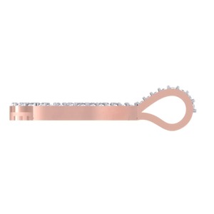 Colgante de Boda de Oro de 10K/14K/18K con Diamante Cultivado en Laboratorio de 0.50 Ct, Diseño Paz, Bañado en Rodio, Regalo de San Valentín para Amantes de la Música y Raperos - Product Image 3
