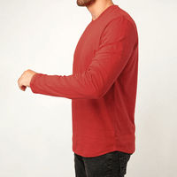 T-shirt Homme Manches Longues de Qualité Supérieure, Dernier Cri, Toutes Couleurs, avec Poche, Personnalisable, Uni Teint, Décontracté, 100% Coton Respirant et Séchage Rapide