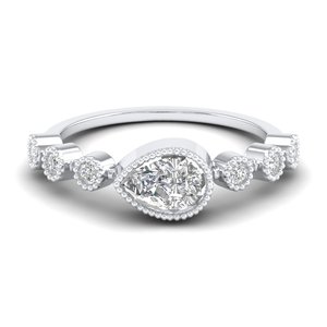 REYES Joyería Fina, Anillos de Compromiso de Plata de Ley 925 con Corte de Pera y Moissanita de 0.89 Quilates, Chapados en Oro Rosa de 14K y 18K, Joyería para Mujer - Product Image 5