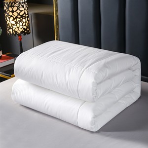 Couette matelassée en polyester blanche, chaude et respirante pour l'automne et l'hiver, lavable, taille Queen, hypoallergénique, garnissage doux - Product Image 3