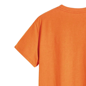 T-shirt décontracté à col rond et manches courtes pour homme, couleur orange, basique, uni, 100% coton, respirant, doux, confortable, coupe classique, été - Product Image 4