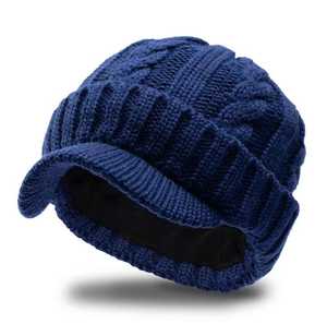 HIGH QUALITY Knitted Beanie Hat Solid Color <b>Winter</b> <b>Cap</b> Casual Style 56-58CM Hand Made Acrylic Warm Hat - Product Image 1