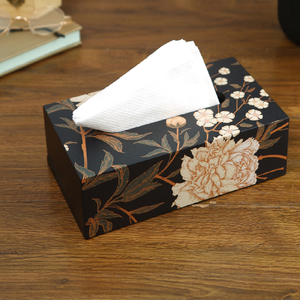 Wholesale Creative New Look Enamel Printed Wooden tissue <b>Box</b> For Luxury hotel Room <b>Storage</b> Organizer Tissue <b>Box</b> - Product Image 5