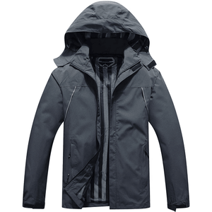 Lightweight Mens 100 Percent Polyester <b>Jacket</b> Water Resistant Durable Casual Outerwear - Product Image 1