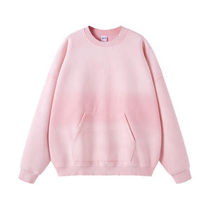 Vente en gros – Sweat à capuche zippé unisexe surdimensionné en tissu éponge 410g, coupe décontractée, imprimé, délavé à l'acide, pour hommes et femmes, grandes tailles - Product Image 2